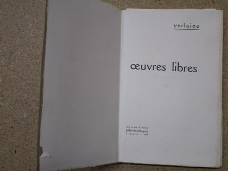 Oeuvres libres : Amies / Femmes / Hombres.. VERLAINE Paul (DE HERLAGNEZ Pablo)