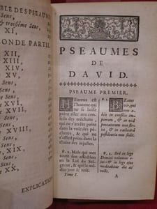 Explication du livre des pseaumes, où selon la méthode des saints Peres, l'on s'attache à découvrir les Mystères de Jésus-Christ, & les Régles des moeurs renfermées dans la lettre même de l'Ecriture. (7 volumes, sans le tome V).
