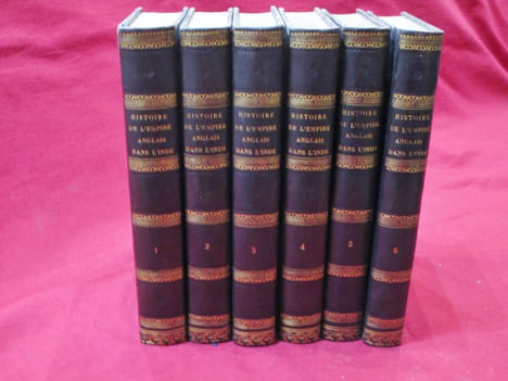 Histoire de la Conquête et de la Fondation de l'Empire Anglais dans l'Inde (6 volumes).. BARCHOU DE PENHOEN, Auguste.