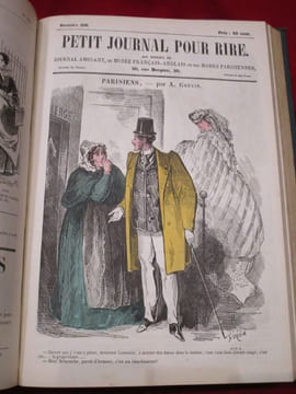Petit Journal pour rire. Aux bureaux du Journal amusant, du musée français-anglais et des modes parisiennes. (1ère série, n°1 à 501/671, 5 volumes). ...