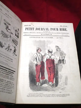 Petit Journal pour rire. Aux bureaux du Journal amusant, du musée français-anglais et des modes parisiennes. (1ère série, n°1 à 501/671, 5 volumes). ...