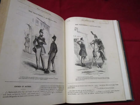 Petit Journal pour rire. Aux bureaux du Journal amusant, du musée français-anglais et des modes parisiennes. (1ère série, n°1 à 501/671, 5 volumes). ...
