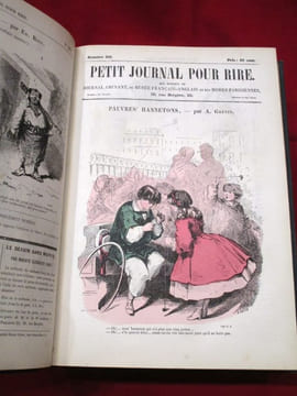 Petit Journal pour rire. Aux bureaux du Journal amusant, du musée français-anglais et des modes parisiennes. (1ère série, n°1 à 501/671, 5 volumes). ...