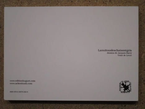 Lanuitousleschatsontgris.. BARRY Jacques (dessins) / LIVORI (texte)