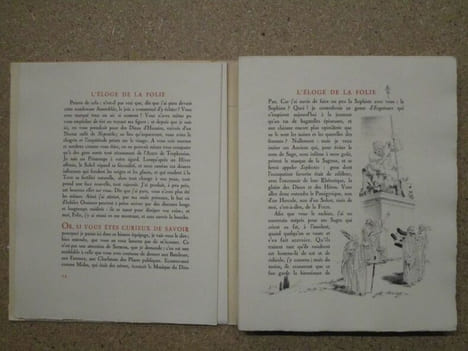 L'Eloge de la Folie par Erasme dans la traduction de Gueudeville, avec des pointes sèches originales de Maurice Leroy.. ERASME, Erasme de Rotterdam ...
