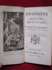 Chansons choisies, avec les airs notés. (4 volumes)