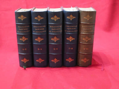 [Recueil factice titré "Bibliothèque facétieuse et singulière" rassemblant quarante pièces curieuses, facétieuses éditées au XVIIIe et XIXe siècles ] 5 volumes.