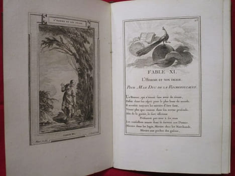 Fables choisies, mises en vers par J. DE LA FONTAINE. Nouvelle édition gravée en taille-douce. Les figures par le Sr FESSARD. Le texte par le Sr. ...