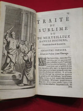 Oeuvres diverses du Sieur D*** avec le Traité du sublime ou le merveilleux dans le discours. Traduit du grec de Longin. (2 volumes). BOILEAU