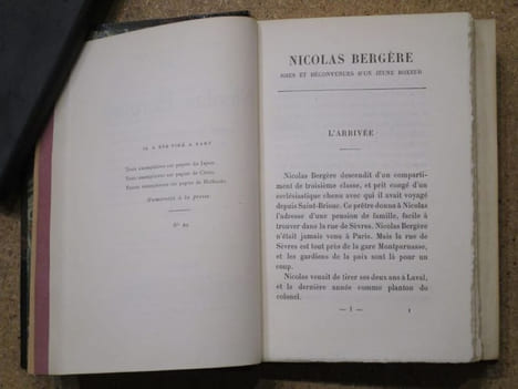 Nicolas Bergère : joies et déconvenues d'un jeune boxeur. . BERNARD Tristan