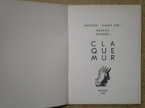 Claquemur.. RAPHAËL Maurice (BASTIANI Ange) / BELLMER Hans (illustrations)