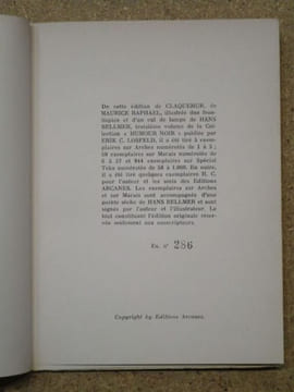 Claquemur.. RAPHAËL Maurice (BASTIANI Ange) / BELLMER Hans (illustrations)