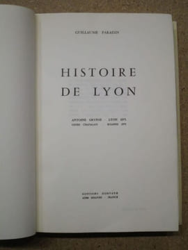 Histoire de Lyon.. PARADIN Guillaume