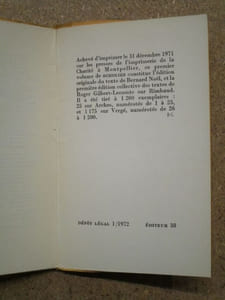 Arthur Rimbaud. Précédé de La mort, le mot et le mort-mot par Bernard Noël.