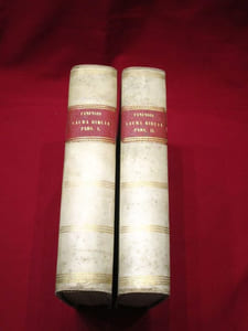 [Bible en latin] Sacra Biblia vulgate editione, Translat. ex Hebraeo Sanctis Pagnini, Transl. Romana ex Septuag. & Chaldaicae Paraphrasis Trans. congesta. (2 volumes)
