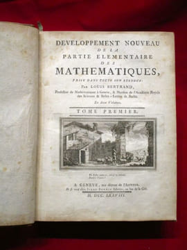 Développement nouveau de la partie élémentaire des mathématiques prise dans toute son étendue. (2 volumes). BERTRAND Louis