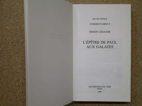 L'épître de Paul aux Galates.. LEGASSE Simon
