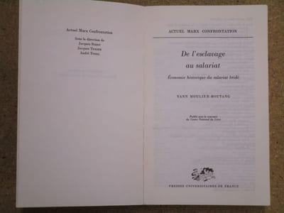 De l'esclavage au salariat : économie historique du salariat bridé.
