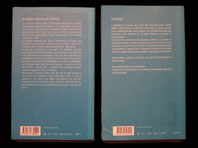Articles et conférences : les étapes majeures de l'enfance, les chemins de l'éducation, tout est langage, la difficulté de vivre, le féminin (5 volumes).