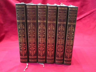 Dictionnaire raisonné du mobilier français de l'époque carlovingienne (carolingienne) à la Renaisssance. (6 volumes).