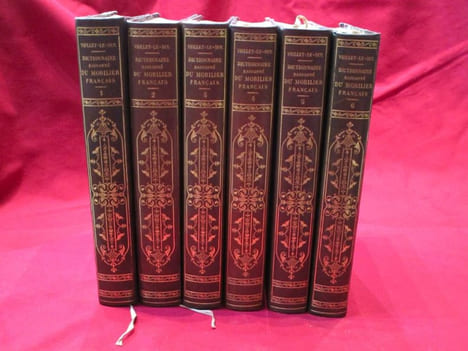 Dictionnaire raisonné du mobilier français de l'époque carlovingienne (carolingienne) à la Renaisssance. (6 volumes).. VIOLLET-LE-DUC E.