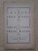 The charges of a free-mason of 1723 / Les obligations d'un franc-maçon de 1723.. PAILLARD Maurice