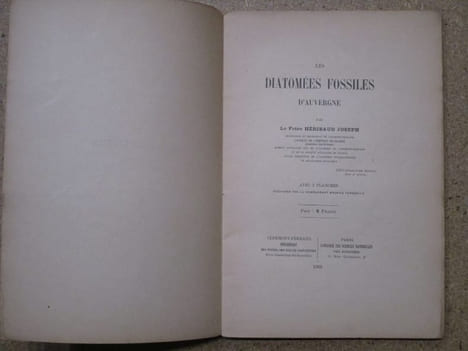 Les DIATOMées fossiles d'Auvergne.. HERIBAUD Joseph
