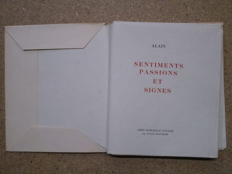 Sentiments, passions et signes.. ALAIN
