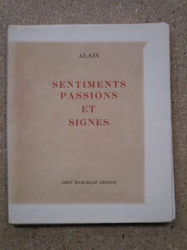 Sentiments, passions et signes.. ALAIN