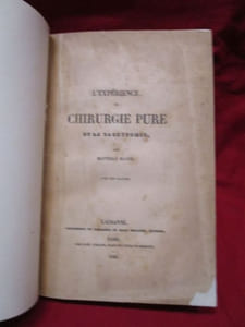 L'expérience de la chirurgie pure et la tachytomie.