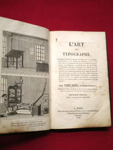 L'Art du typographe. Contenant les détails de chacune des deux parties de cette science, la désignation des modèles des principaux caractères; les proportions et l'alignement des vers; [...]