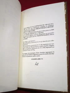 La campagne de 1796 en Italie. (REPRINT - réimpression de l'édition de Paris 1899)