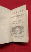 L'ordre des francs-maçons trahi et le secret des Mopses révélé. [relié à la suite] Supplément au secret des francs-maçons, Le secret des Mopses révélé et Chansons de la Très-vénérable confrérie des francs-maçons. par [PERAU Abbé] - Image 1