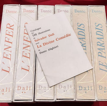 La Divine Comédie : L'Enfer - Le Purgatoire, Le Paradis de Dante Alighieri avec des illustrations de DALI. (6 volumes). . DANTE, Alighieri - DALI, ...