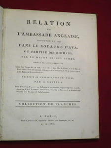 [Atlas seul] Relation de l'Ambassade anglaise, envoyée en 1795 dans le royaume d'Ava, ou l'empire des birmans; par le major Symes, chargé de cette ambassade.