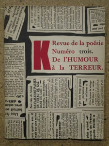 K, Revue de la Poésie N°3 : de l'humour à la terreur, hommage à Kurt Schwitters. Mai 1949