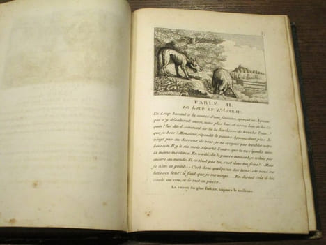 Fables d'Esope, représentées en figures avec les explications et les principaux traits de sa vie. Collection de 145 gravures piquantes de d'apologues ...