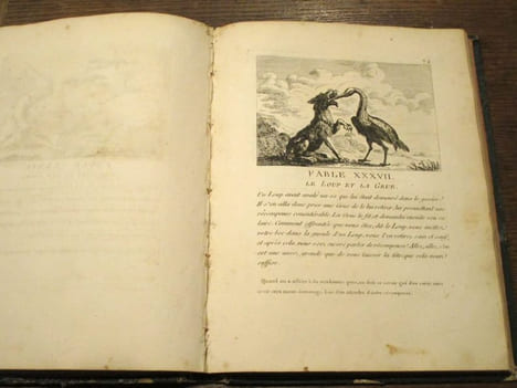 Fables d'Esope, représentées en figures avec les explications et les principaux traits de sa vie. Collection de 145 gravures piquantes de d'apologues ...