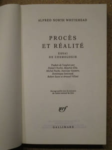 Procès et réalité : essai de cosmologie.