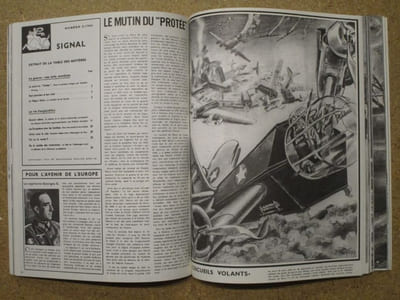 SIGNAL (revue), sélection tirée de l'édition spéciale du "Berliner Illustrirte Zeitung" servant la propagande de guerre allemande durant les années 1940-1945 : Avril 1940 N°1 - 1er numéro de mars 1942 - août 1943 (3 volumes).