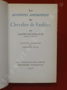 Les aventures amoureuses du chevalier de Faublas.