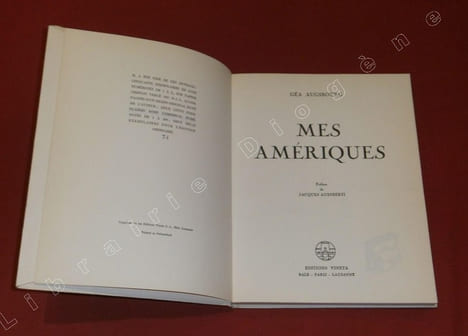 Mes Amériques.. AUGSBOURG, Géa.