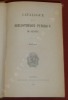 Catalogue de la Bibliothèque publique de Genève (4 volumes). . 