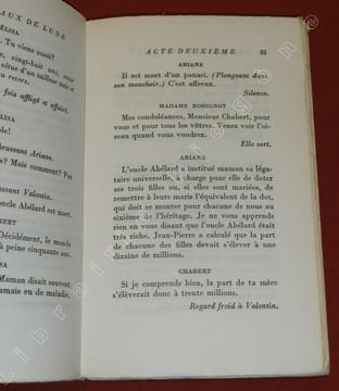 Les Oiseaux de Lune, quatre actes.. AYME, Marcel.