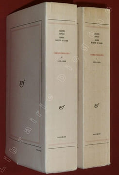 Correspondance. Introduction par Jean Delay. Texte établi et annoté par Claude Sicard (2 volumes).. COPEAU, Jacques - MARTIN DU GARD, Roger.