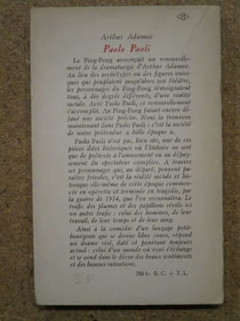 Polo Paoli.. ADAMOV Arthur