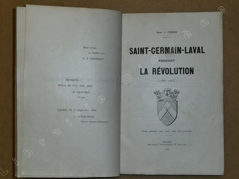 Saint-Germain-Laval pendant la Révolution (1788-1803).. COHAS Jean