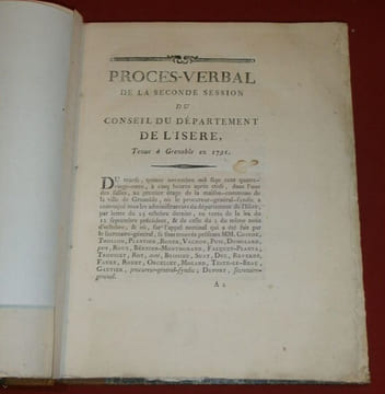 Procès-Verbal de la Seconde Session du Conseil du Département de l'Isère, Tenue à Grenoble en 1791.. undefined