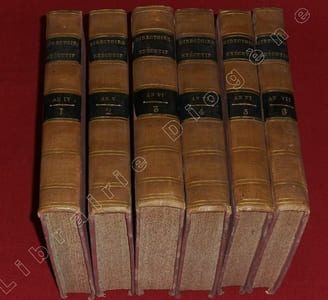Messages et Arrêtés du Directoire exécutif au Corps Législatif, An V, An VI, An VII (6 volumes). 