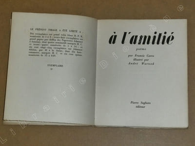 A l'amitié.